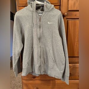 Nike Heather Gray Full-Zip Hoodie